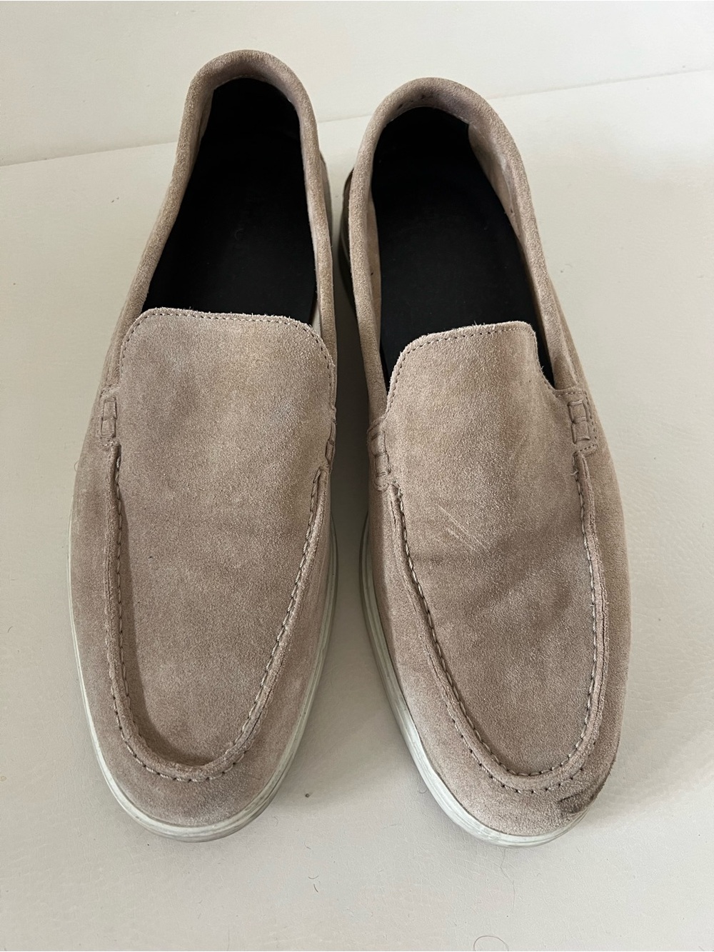 Massimo Dutti Men's Real Suede Slip-On Loafers in Taupe Beige 10US 43 EU